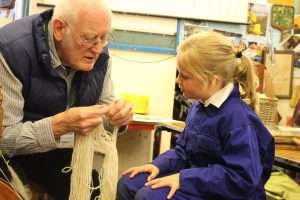 Perrott Hill Prep School in Somerset hosts a weaving workshop with local weaver, Tony Smith