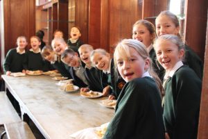 Year 5 French sandwich making competition at Perrott Hill Prep School in Somerset