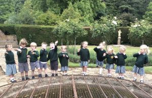Nursery children at Perrott Hill Prep School in Somerset